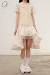 Renaissance Renaissance 24 Autumn/Winter Pleated Tulle T-shirt Top RNS-CLARA-BUTTER YELLOW CLARA